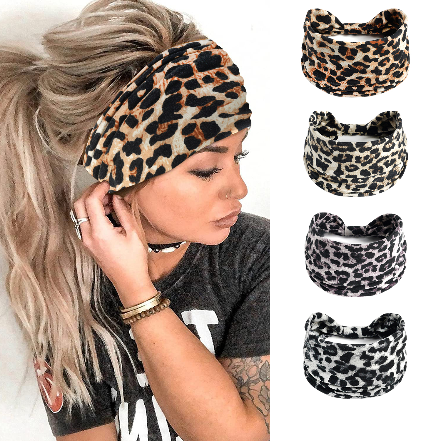 Stretch Strap Yoga - Boho Headband for Women Wide Knot