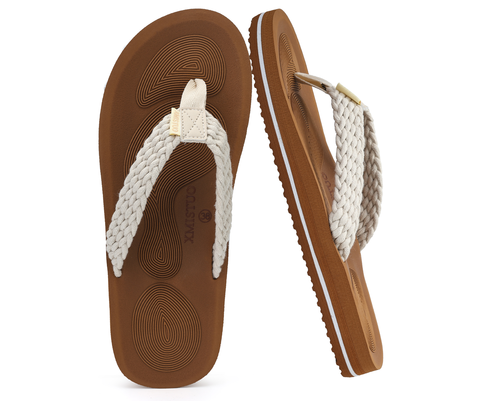 Yoga Fitness Pilates - Flip Flops for Women with Arch