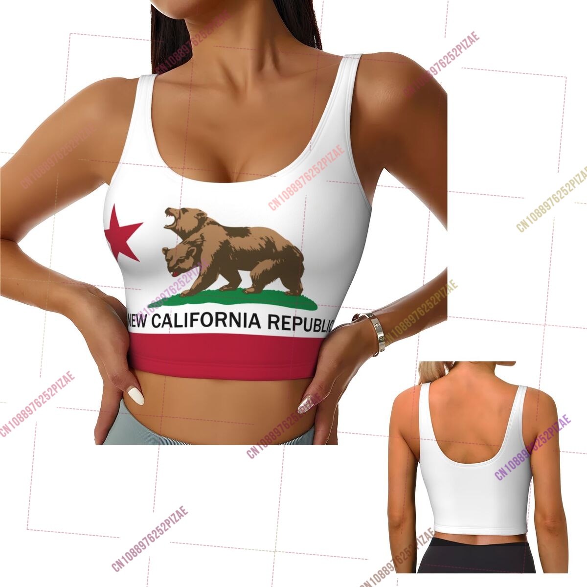2026 California Flag Women Spo - Yoga Fitness California recensie en prijs
