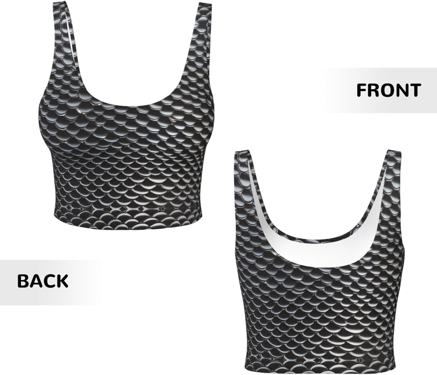 Silver fish scale Printed Wome - Yoga Fitness Girl recensie en prijs