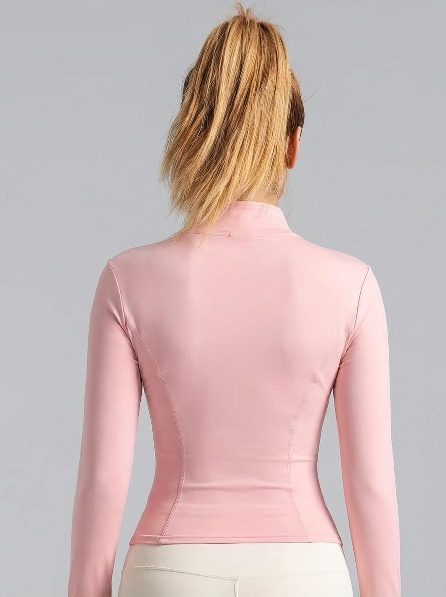 New Women Light Pink Yoga Coat - Yoga & Fitness Classes By Niharika Zirakpur Reviews recensie en prijs