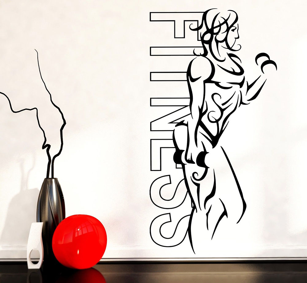 Wall Stickers Vinyl Fitness Gi - Yoga Fitness Health recensie en prijs