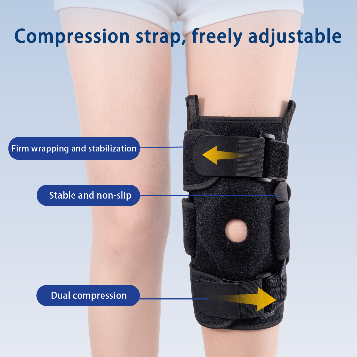 Adjustable knee sleeve with la - Knee Sleeve Compression recensie en prijs