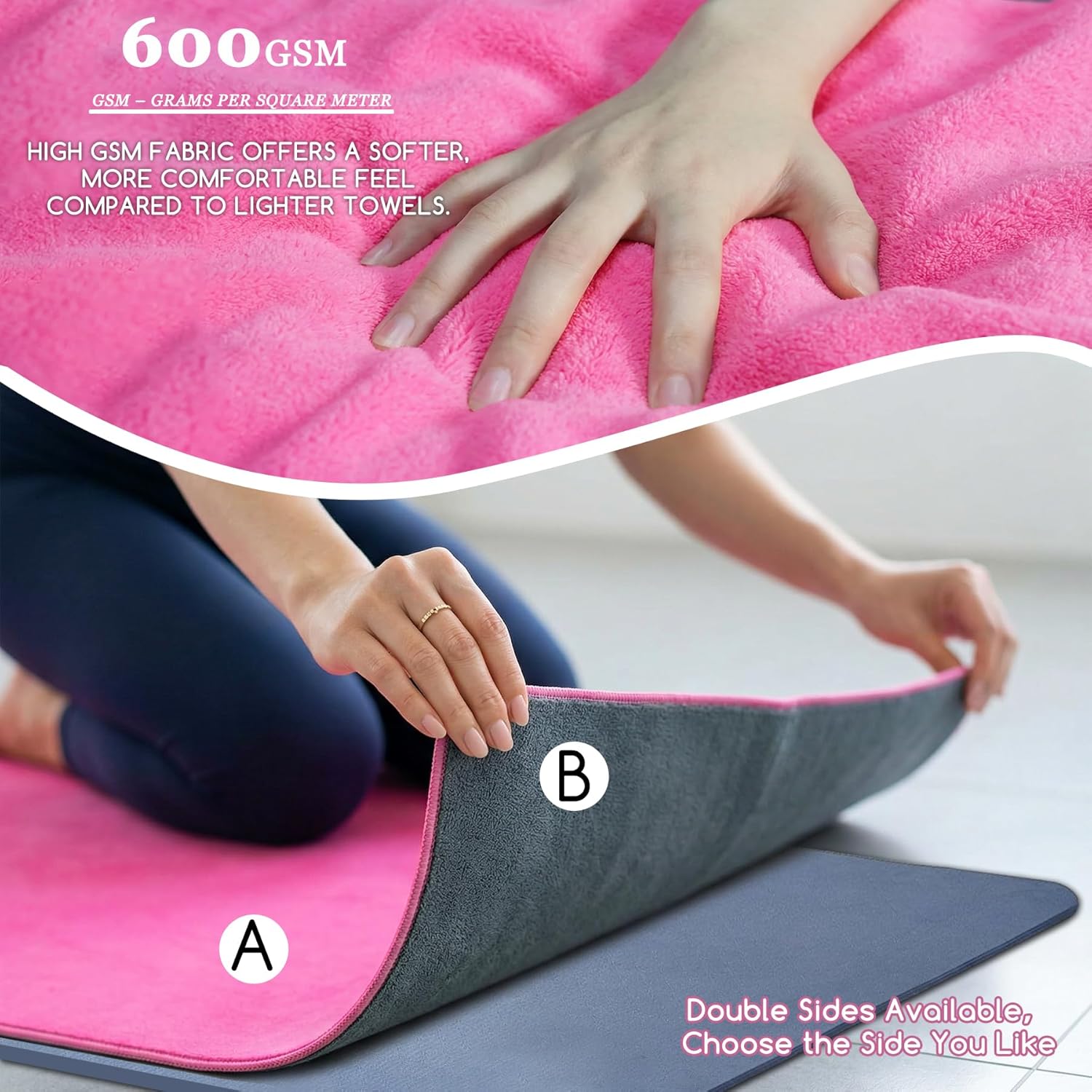 Yoga Mat Towel, Extra Thick 60 - Yoga Fitness Pilates recensie en prijs