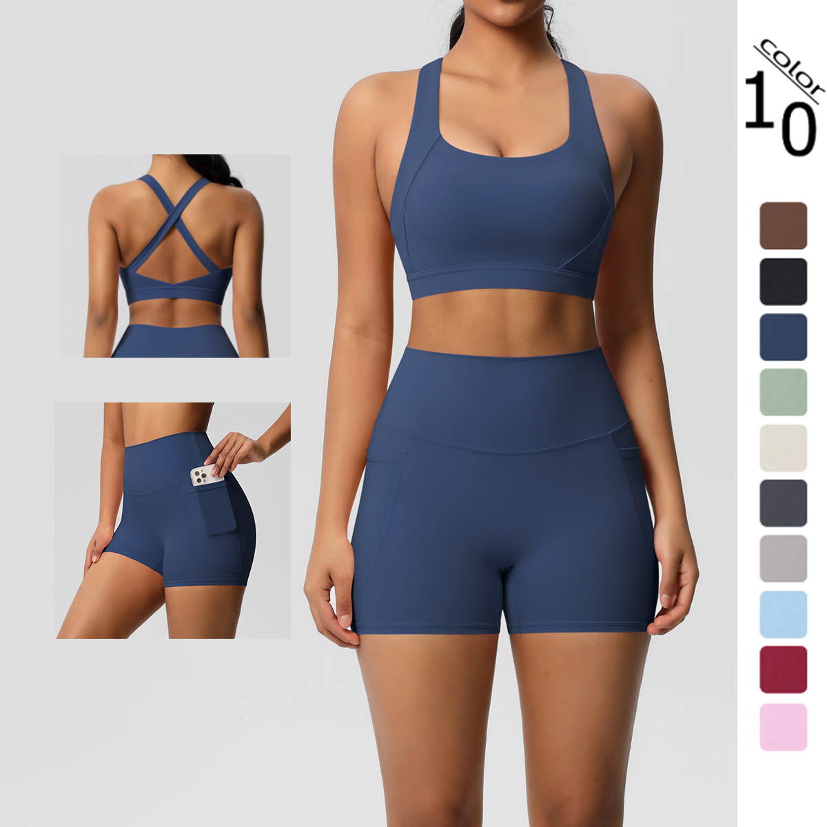 2PCS Sportswear With Pocketed  - Yoga Fitness Zumba recensie en prijs