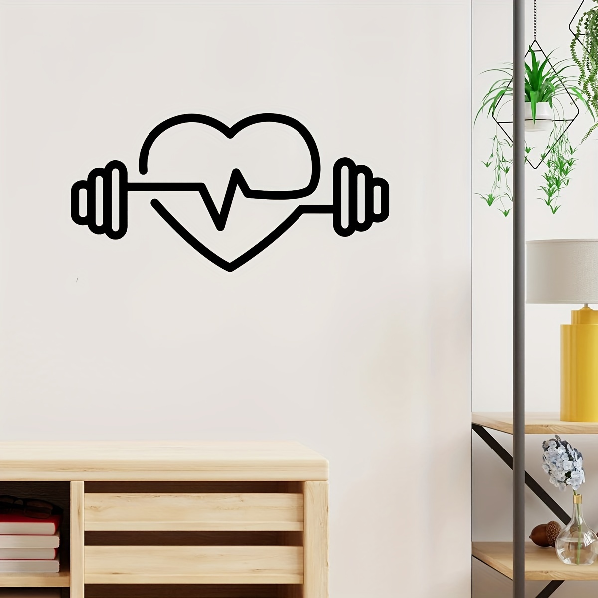Large Heart-Shaped Barbell Wal - Yoga Fitness Health recensie en prijs