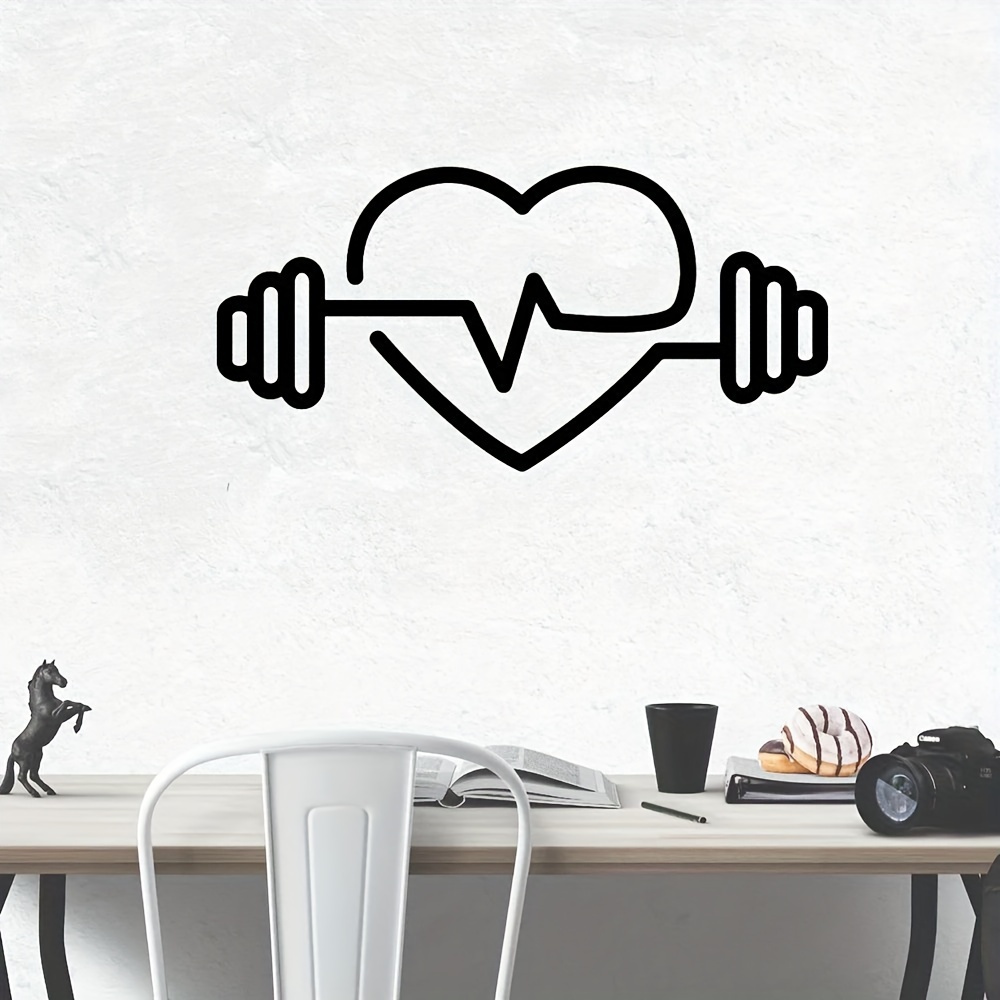 Large Heart-Shaped Barbell Wal - Yoga Fitness Health recensie en prijs