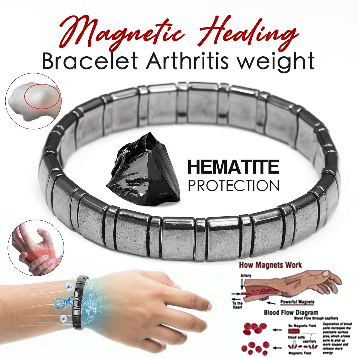 Energy Stone Hematite Bracelet - Yoga And Fitness Instructor recensie en prijs